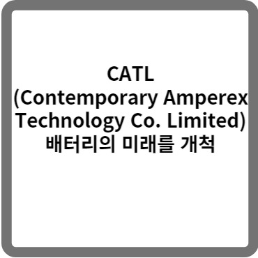 CATL(Contemporary Amperex Technology Co. Limited) : 배터리의 미래를 개척