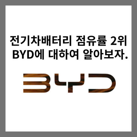 전기차배터리 점유률 2위 BYD