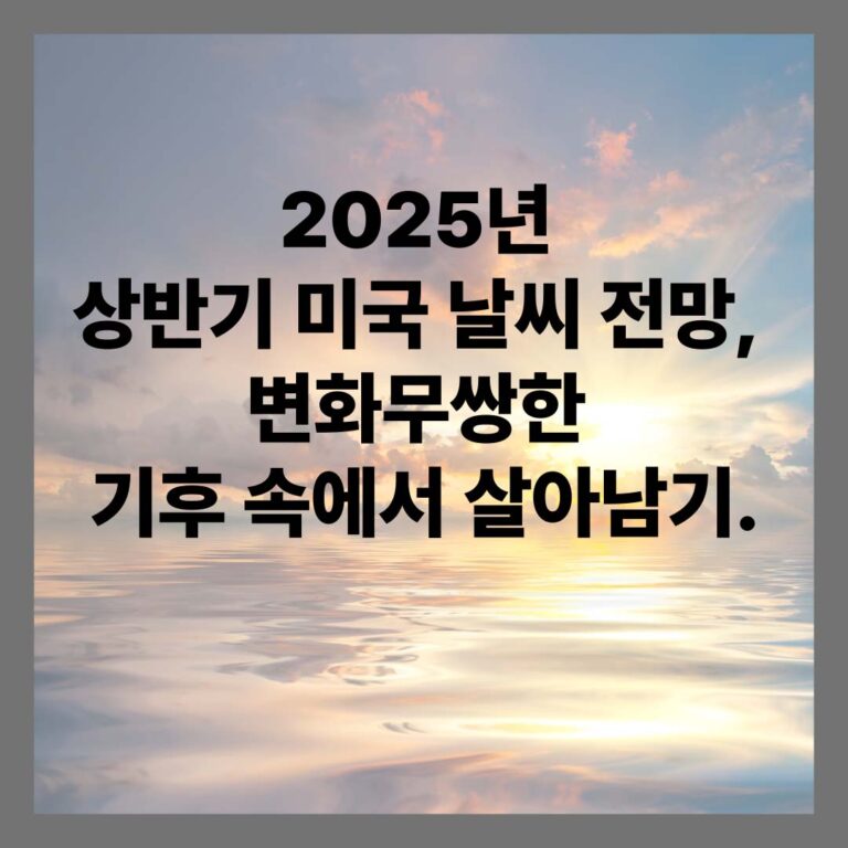 2025년 상반기 미국 날씨