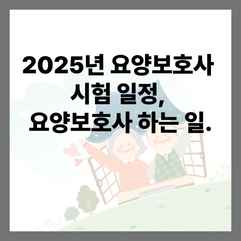 2025년 요양보호사 시험 일정, 요양보호사 하는 일.