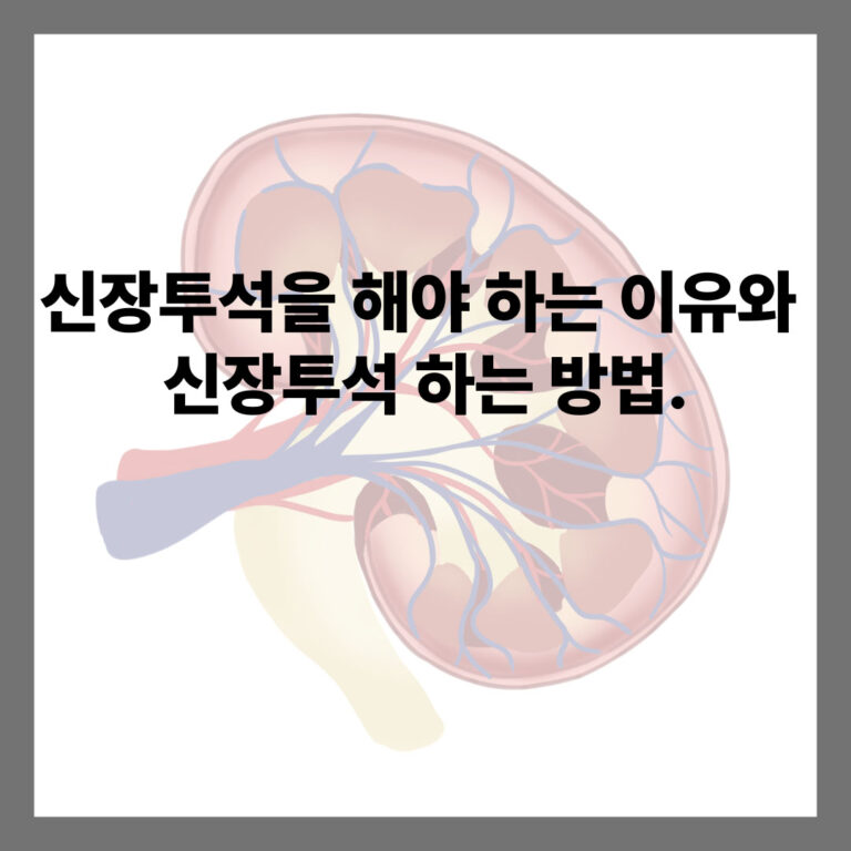 신장투석을 해야 하는 이유