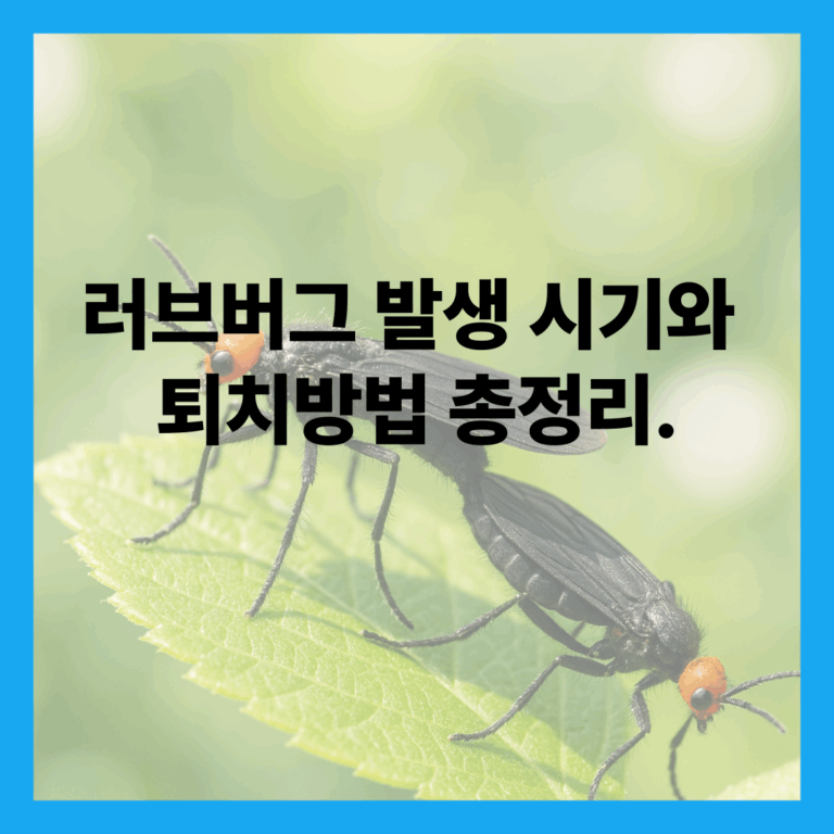 러브버그 발생 시기