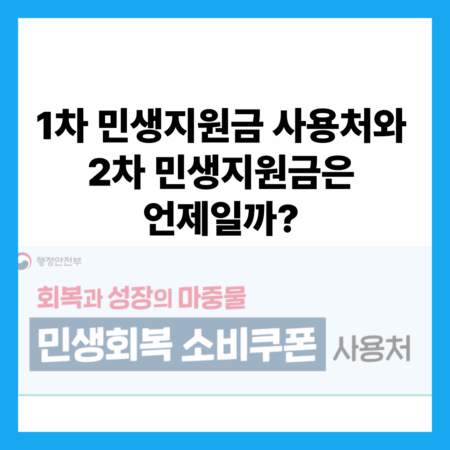 민생지원금 사용처